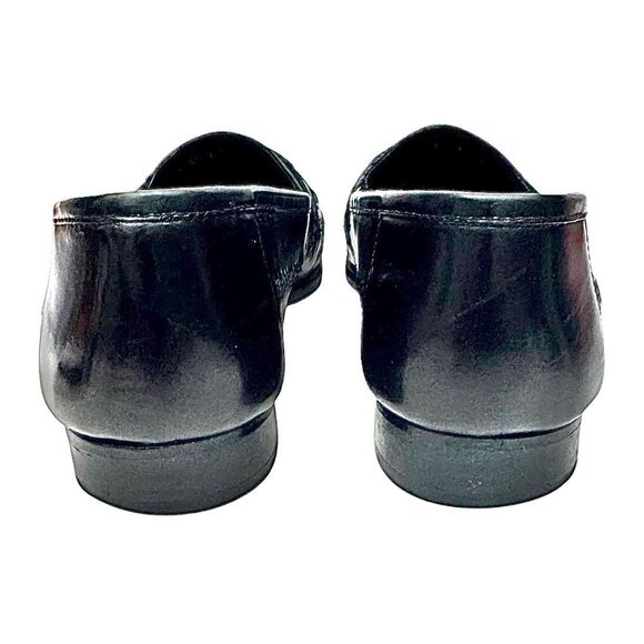 STACY ADAMS Black Leather Men's Loafers Shoes Size 10.5 slip on 25349 Pre-Owned - Picture 4 of 10